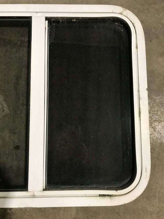Used White Radius Opening Window : 24 1/2" W x 21 1/2" H x 1 7/8" D