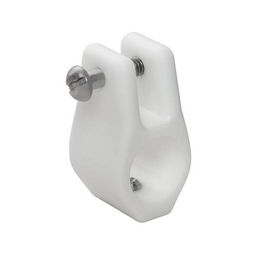 WHITECAP Boat Bimini Top Jaw Slide - Round Tube - 3/4" - White Nylon W/ Bolt; Single - 3406WP