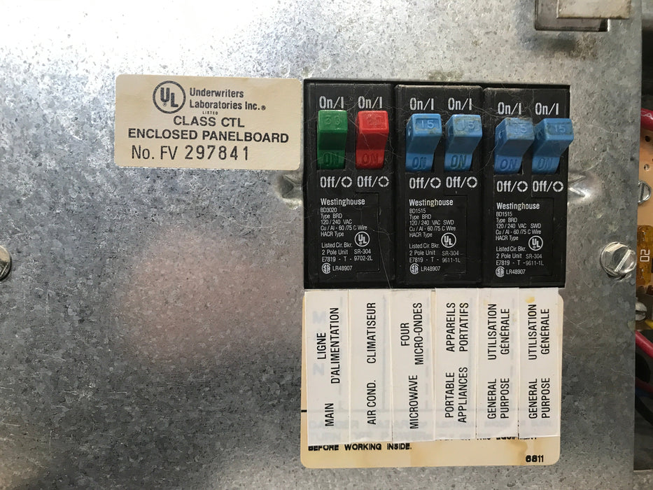 Used 30 AMP Magnetek DC Distribution Panel - Model 80