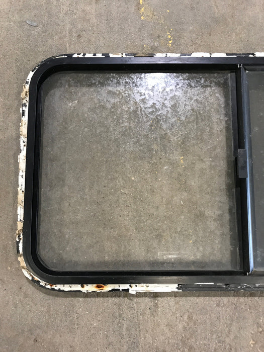 Used Black Radius Opening Window : 42 1/2" W x 22 1/2" H x 2" D