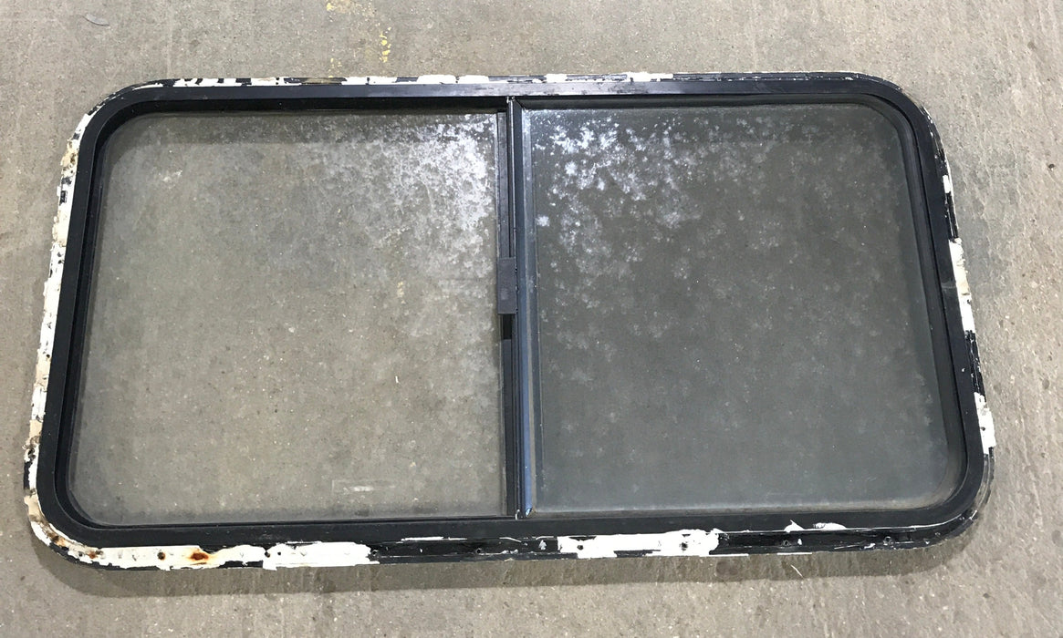 Used Black Radius Opening Window : 42 1/2" W x 22 1/2" H x 2" D