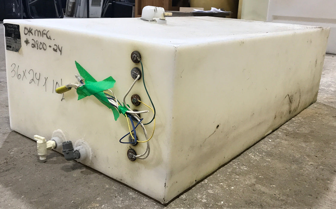 Used Fresh Water Tank 10 1/2" H  x 24" W x 36” L