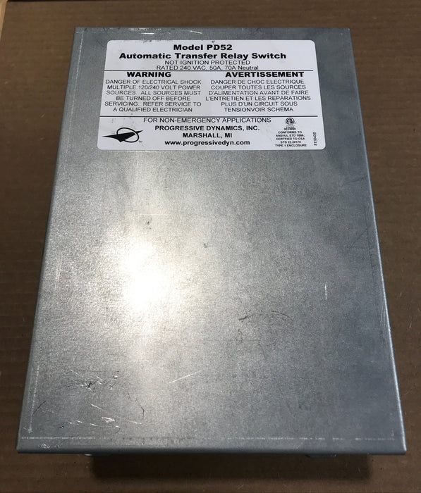 Used Progressive Dynamics Power Transfer Switch 5200 Series, 240 Volt AC/ 50 Amps - PD52
