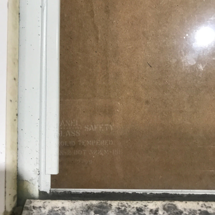 Used White Radius Opening Window : 24 1/4" W x 17 3/4" H x 1 7/8" D