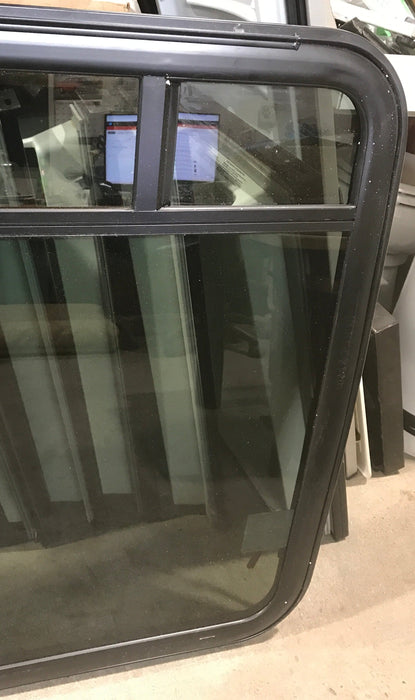 Used Black Radius Emergency Opening Window : 35 3/4" W x 36" H x 3/4"