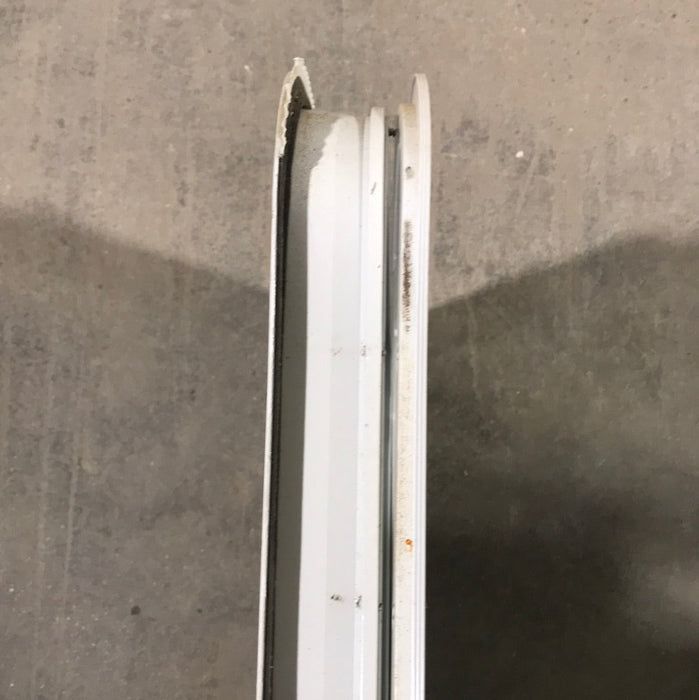 Used White Radius Non Opening Window : 23 1/2" W x 21 1/2" H x 2" D