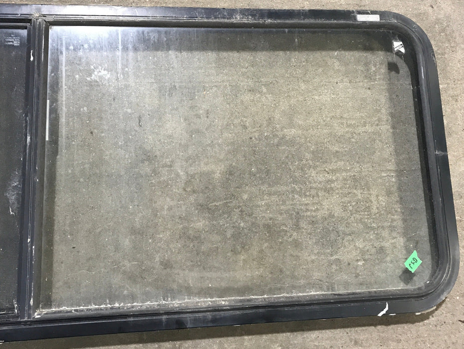 Used Black Radius Opening Window : 60 1/4" W x 21 3/4" H x 1 7/8" D