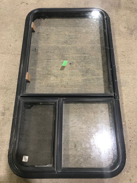 Used Black Radius Emergency Opening Window : 41 1/2" W X 21 1/2" H X 2" D