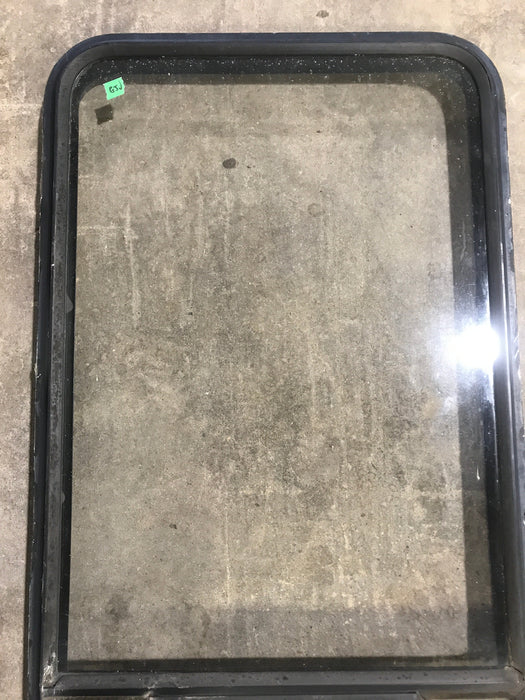 Used Black Radius Opening Window : 23" W x 47 1/2" H x 1 7/8" D
