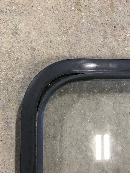 Used Black Radius Opening Window : 48" W x 34 1/2" H x 2" D