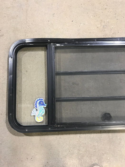 Used Black Radius Opening Window : 60" W x 21 3/4" H x 2" D