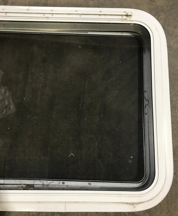 Used White Radius Emergency Opening Window : 29 1/2" W x 21 1/2" H x 1 7/8" D