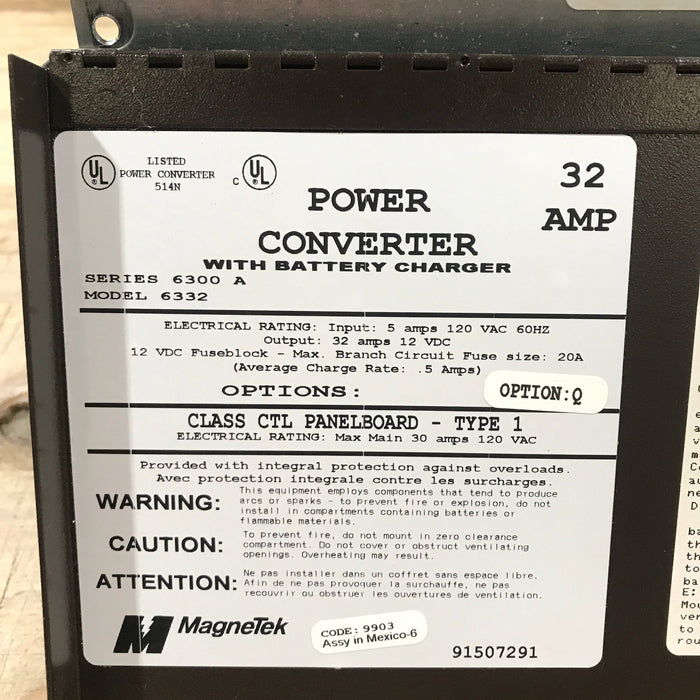 Used Magnetek 32 AMP Converter - Series 6300 A , Model 6332