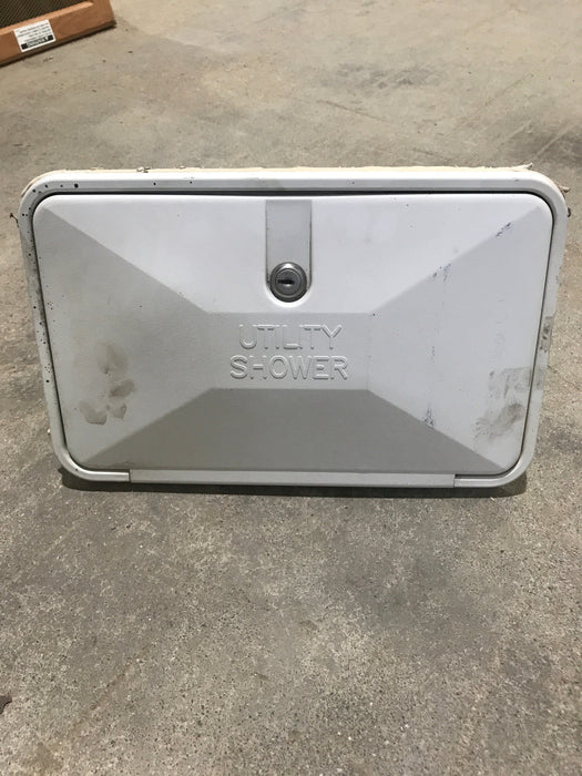 Used 13 1/2" W RV Access Hatch - Outdoor Shower