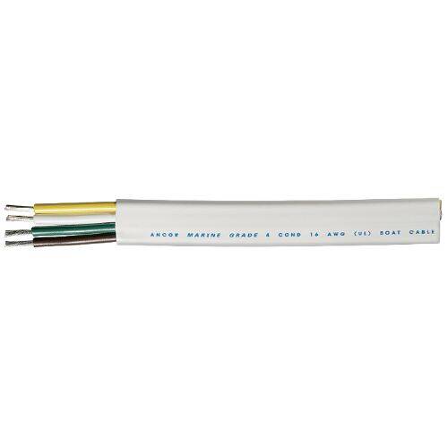 Ancor 4 Conductor Flat Trailer Cable - 16 Gauge; 100ft - 154010