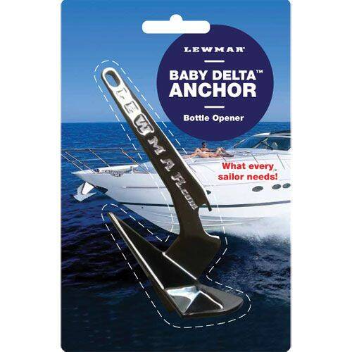 LEWMAR Bottle Opener - Baby Delta; Boat Anchor; Silver - B10503