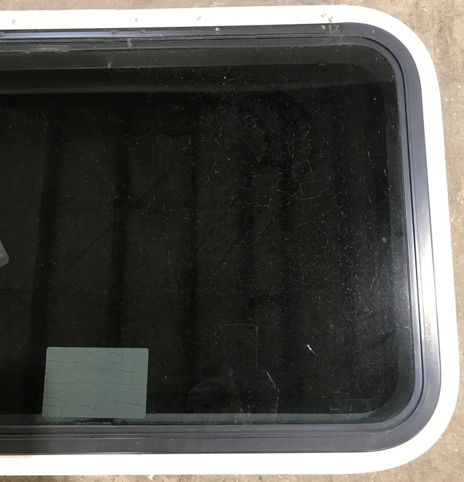 Used White Radius Emergency Opening Window : 29 1/2" W x 19 1/2" H x 1 7/8" D