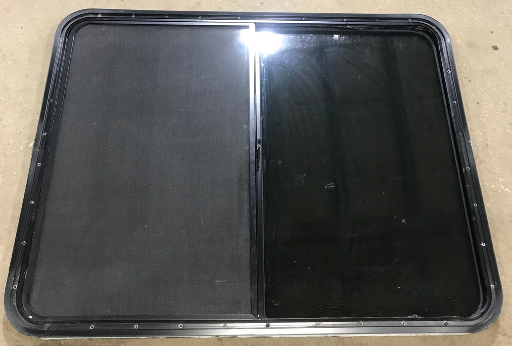 Used Black Radius Opening Window : 45 1/2" W x 34 1/2" H x 1 7/8" D
