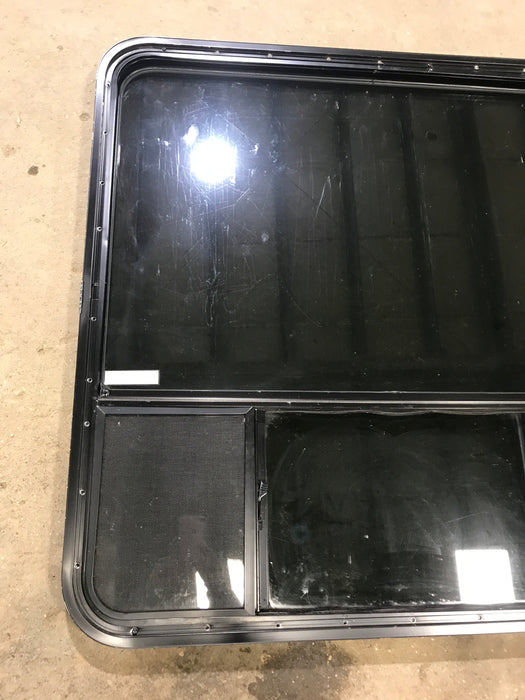 Used Black Radius Opening Window : 39 1/2" W x 39 1/2" H x 1 7/8" D