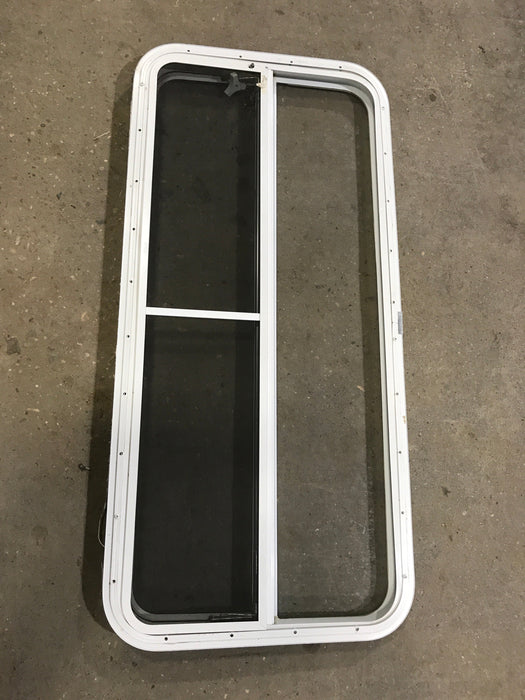 Used White Radius Emergency Opening Window : 47 1/2" W x 21 1/2" H x 1 1/2" D