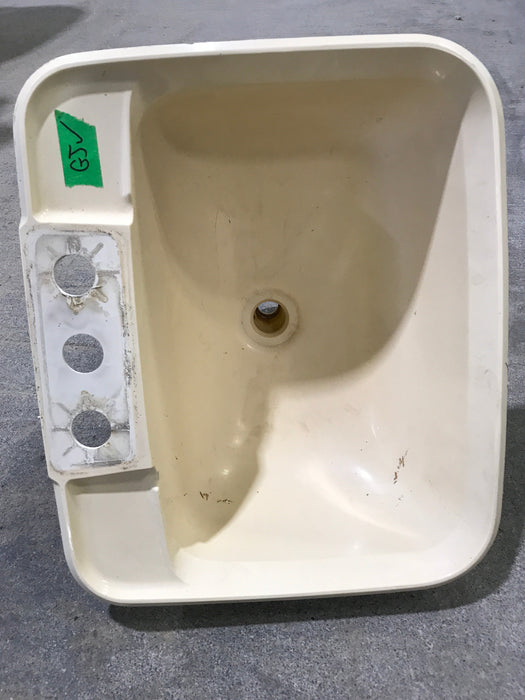 Used Bathroom Sink, Bone - 14 1/2" x 12 1/2" x 5"D