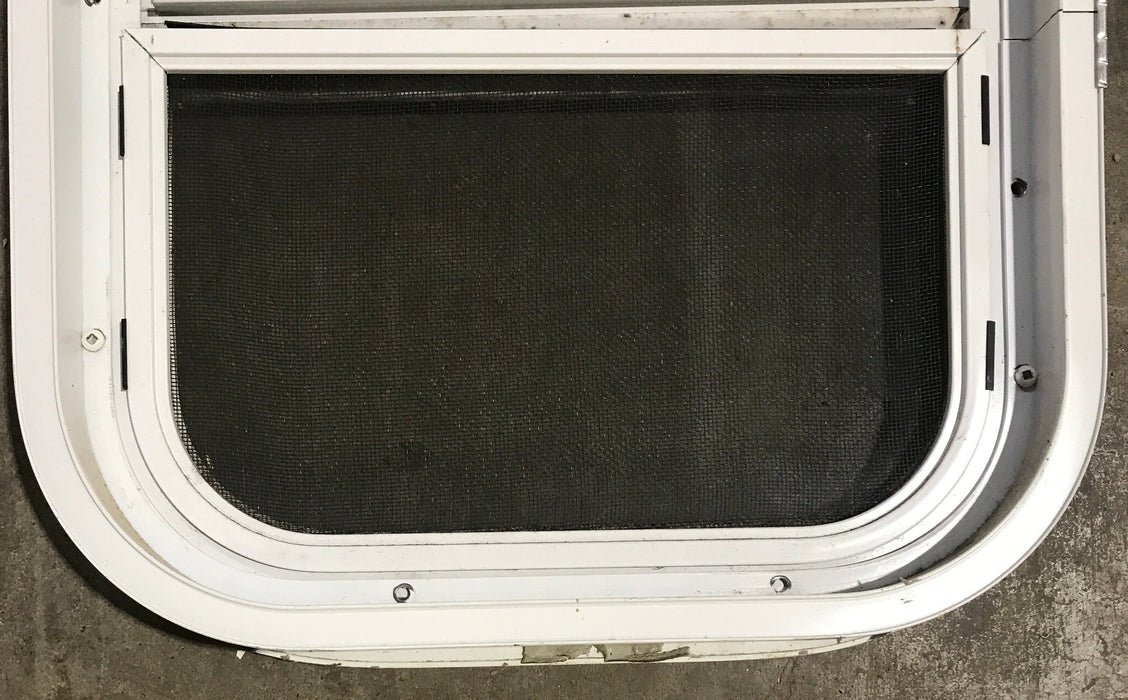 Used White Radius Opening Window : 13 1/2" W x 17 1/2" H x 1 7/8" D