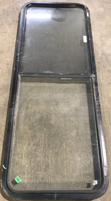 Used Black Radius Opening Window : 60 1/4" W x 21 3/4" H x 1 7/8" D