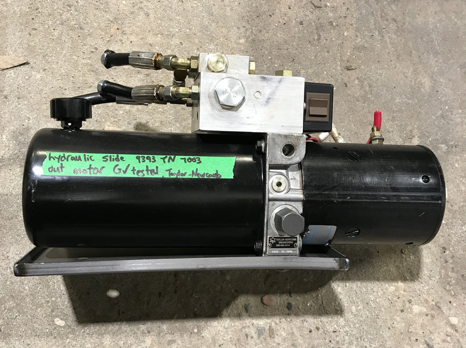 Used TAYLOR-NEWCOMB RV Slide Out Hydraulic Pump/Motor/Tank Assembly