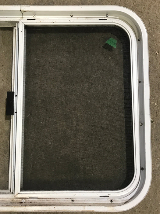 Used White Radius Opening Window : 29 1/2" W x 21 1/2" H x 1 7/8" D