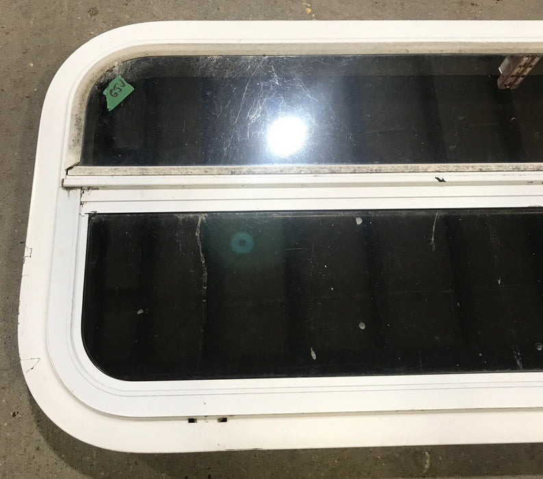 Used White Radius Opening Window : 47 1/2" W x 14 1/2" H x 1 7/8" D