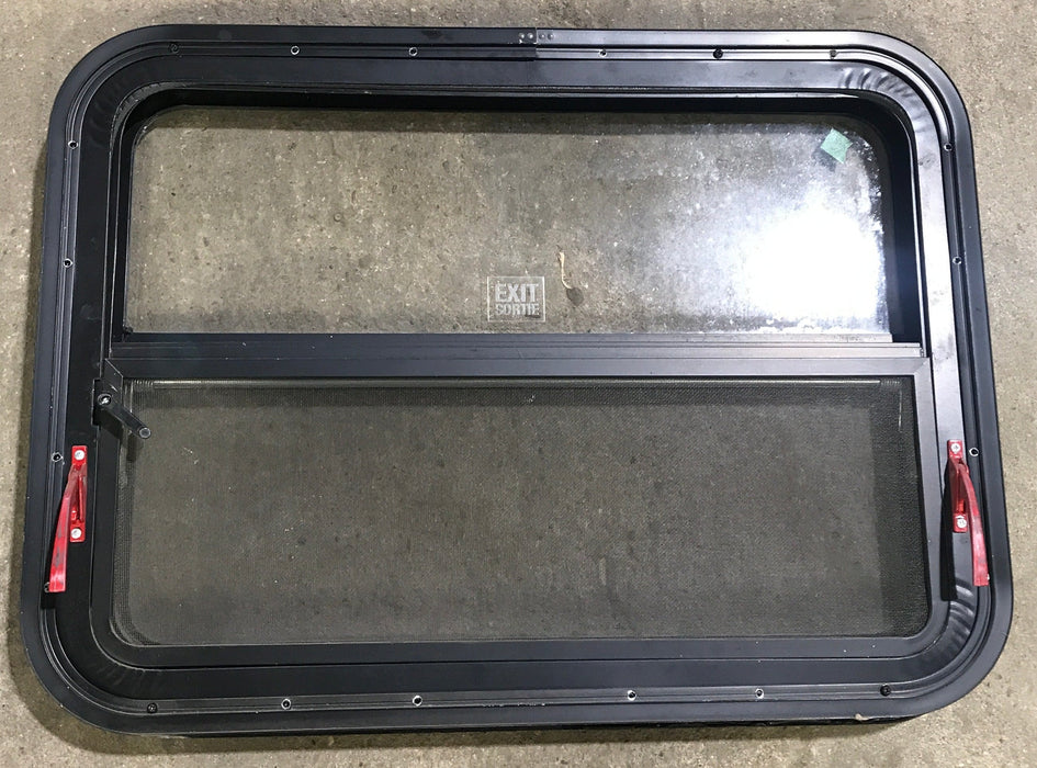 Used Black Radius Emergency Opening Window : 29 1/2" W x 21 1/2" H x 1 7/8" D