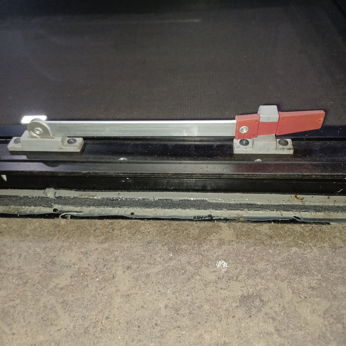Used Young Farts RV Parts Black Radius Emergency Opening Window - 29.375″ X 21.25″ X 2″