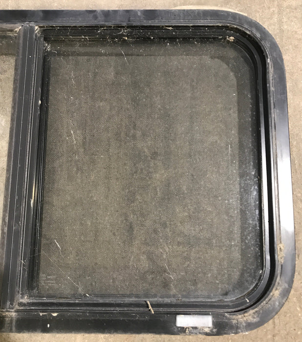 Used Black Radius Opening Window : 30 1/4" W x 17 3/4" H x 1 7/8" D