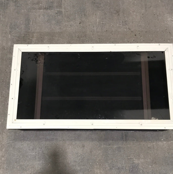 Used Brown Radius Dual Pane-Storm Window : 41 3/8" W X 21 5/8" H X 1 1/2" D