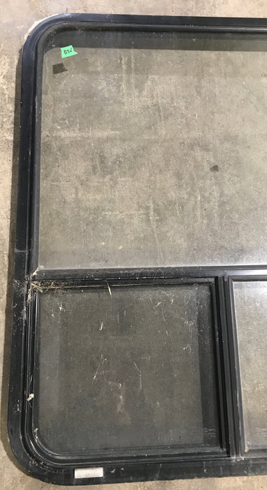 Used Black Radius Opening Window : 36 1/4" W x 30 1/4" H x 1 7/8" D