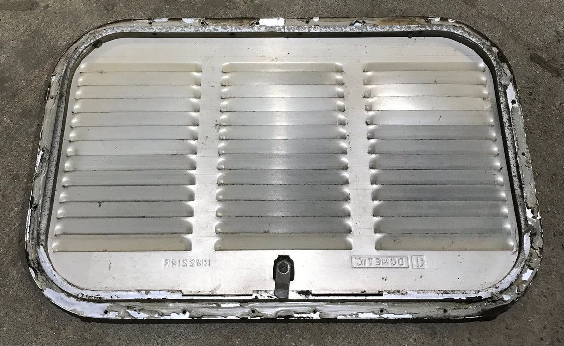 Used Retro NORCOLD 616009/ DOMETIC (P/N UNKNOWN for RM2214R) - Off White Vent Door with Silver Trim