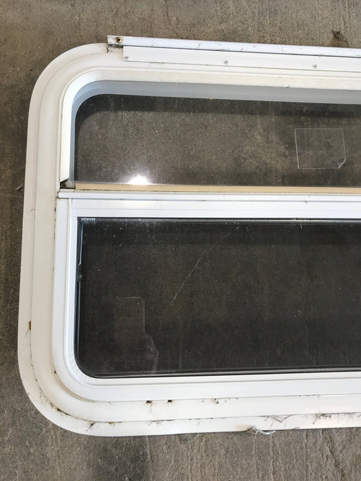 Used White Radius Emergency Opening Window : 29 1/4" W x 19 1/2" H x 1 1/2" D