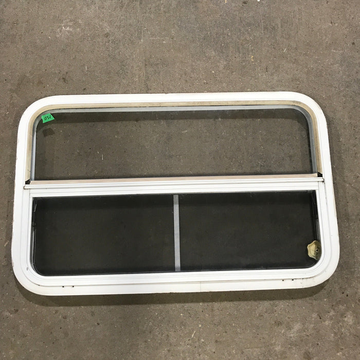 Used White Radius Opening Window : 35 1/2" W x 21 1/2" H x 1 1/2" D