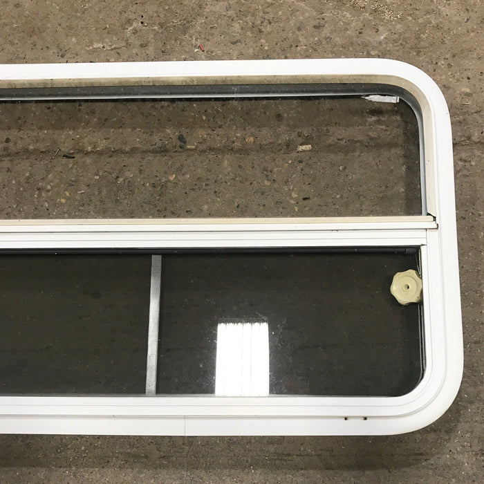 Used White Radius Opening Window : 35 1/2" W x 21 1/2" H x 1 7/8" D