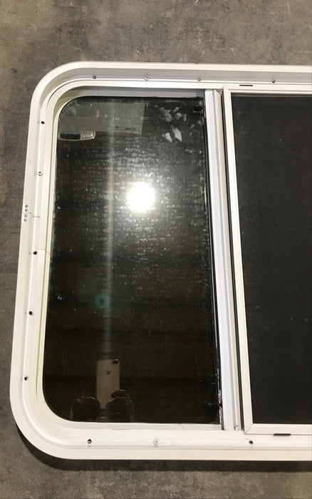 Used White Radius Opening Window : 26 1/2" W x 26 1/2" H x 2" D