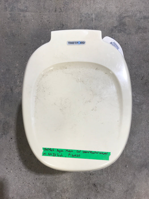 Used Complete Thetford Toilet, Hand Flush, High Profile, Off-White - AQUA MAGIC IV , 20920