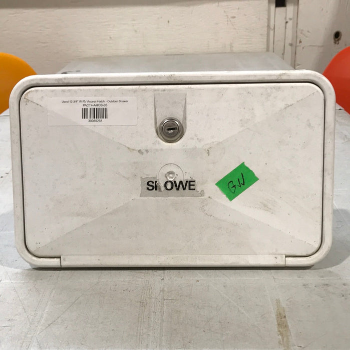 Used 12 3/4" W RV Access Hatch - Outdoor Shower