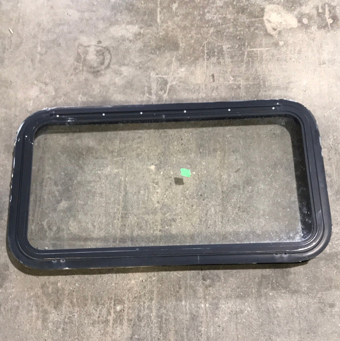 Used Black Radius Emergency Opening Window : 35 1/2" W X 18 1/2" H X 2" D