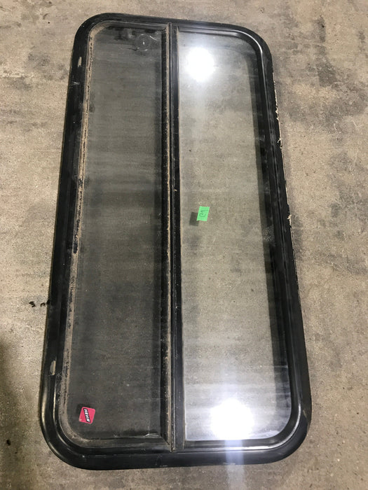 Used Black Radius Opening Window : 41 1/2" W x 19 1/2" H x 2" D