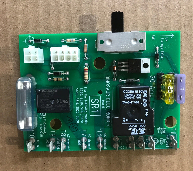 Used Dinosaur Electronics Refrigerator Main Power Control Board - SERVEL SR1
