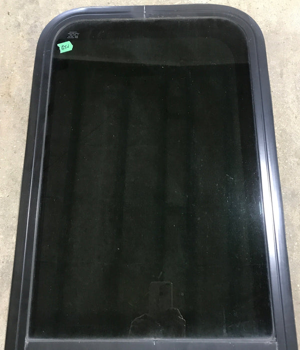 Used Black Radius Opening Window : 17 1/2" W x 39 1/2" H x 1 7/8" D