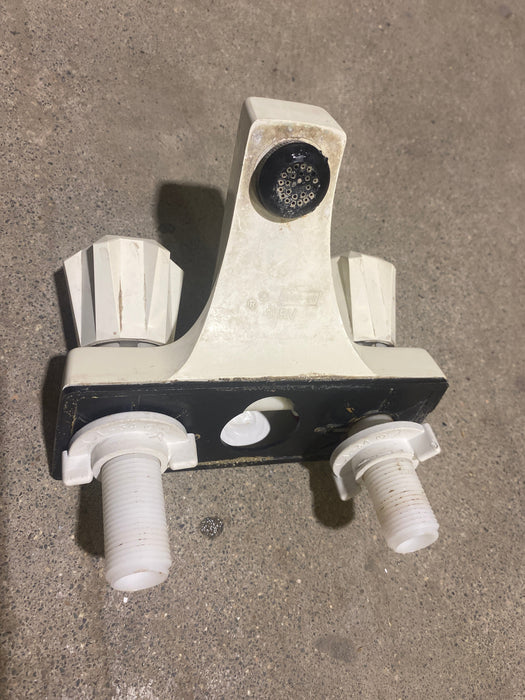 Used 4" Bathroom Faucet, Bone, Bone Knobs