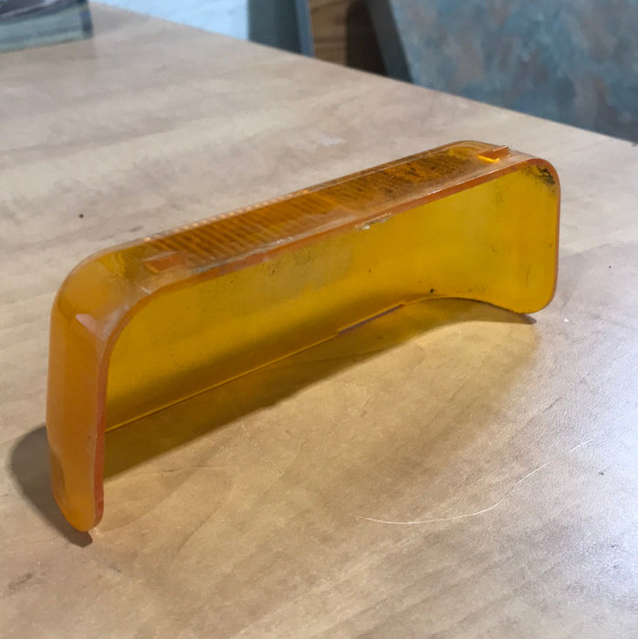 Used Oval Porch Light lens - 6" X 2 1/2" - Amber