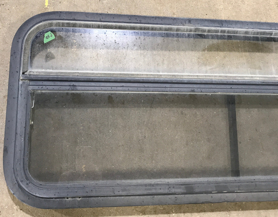Used Black Radius Opening Window : 45 1/2" W x 17 1/2" H x 1 7/8" D