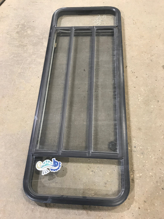 Used Black Radius Opening Window : 60" W x 21 3/4" H x 2" D